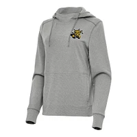 Women's Antigua Heather Wichita State Shockers Justice Pullover Hoodie