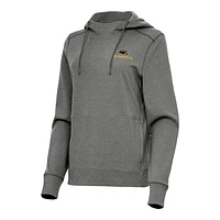 Women's Antigua Heather Southern Miss Golden Eagles Justice Pullover Hoodie