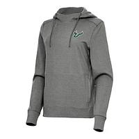 Women's Antigua Heather South Florida Bulls Justice Pullover Hoodie
