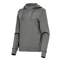 Women's Antigua Heather South Florida Bulls Justice Pullover Hoodie