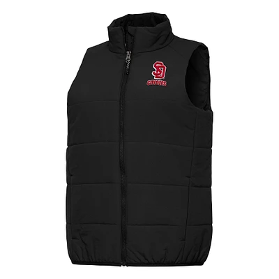 Women's Antigua Black South Dakota Coyotes Experience Full-Zip Vest
