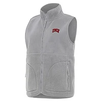 Women's Antigua  Gray UNLV Rebels Nostalgic Full-Zip Vest