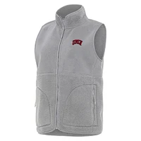 Women's Antigua  Gray UNLV Rebels Nostalgic Full-Zip Vest