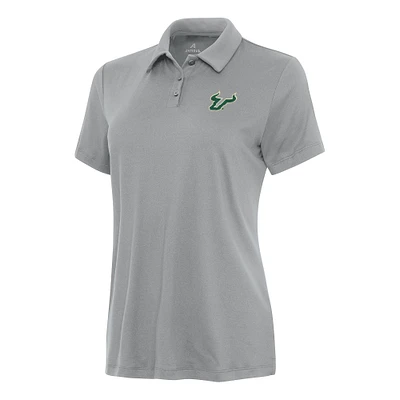 Women's Antigua Gray South Florida Bulls Reprocess Polo