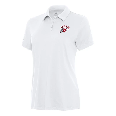 Women's Antigua White Utah Utes Reprocess Polo
