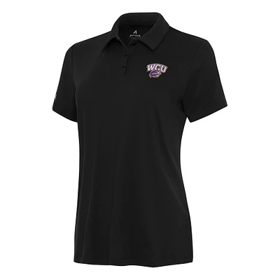 Women's Antigua Black Western Carolina Catamounts Reprocess Polo