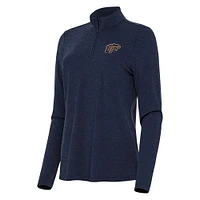 Women's Antigua  Heather Navy UTEP Miners Bright Quarter-Zip Top