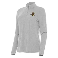Women's Antigua Heather Vermont Catamounts Bright Quarter-Zip Top