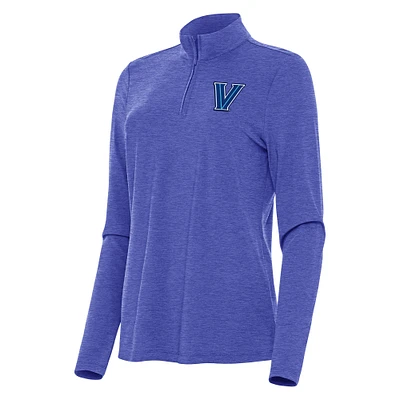 Women's Antigua  Heather Royal Villanova Wildcats Bright Quarter-Zip Top