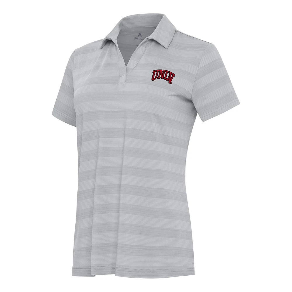 Women's Antigua Gray UNLV Rebels Tunnel Polo