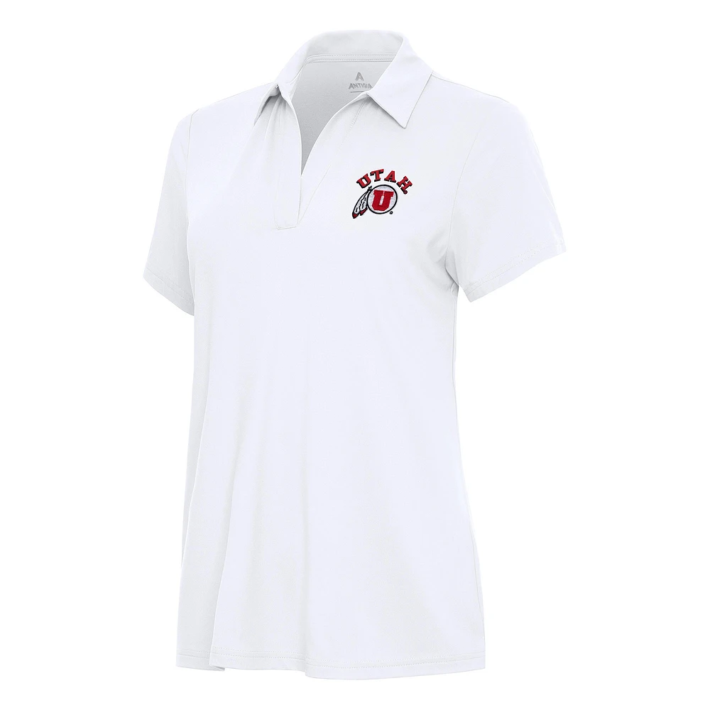 Women's Antigua White Utah Utes Era Polo