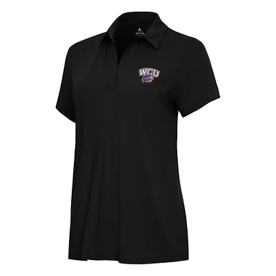 Women's Antigua Black Western Carolina Catamounts Era Polo
