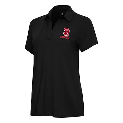 Women's Antigua Black South Dakota Coyotes Era Polo