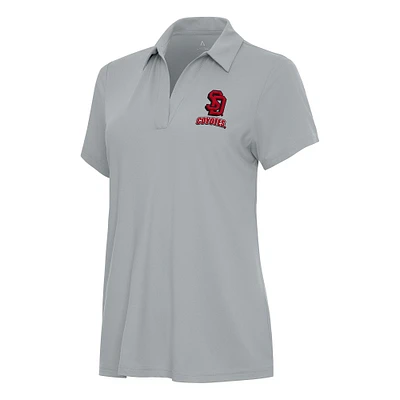 Women's Antigua Gray South Dakota Coyotes Era Polo