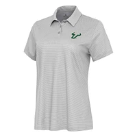 Women's Antigua  White/Gray South Florida Bulls Rings Polo