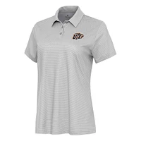 Women's Antigua  White/Gray UTEP Miners Rings Polo