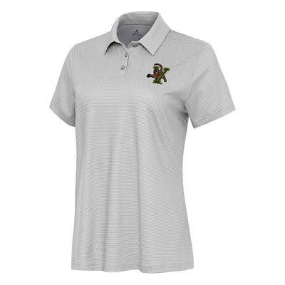 Women's Antigua  White/Gray Vermont Catamounts Rings Polo