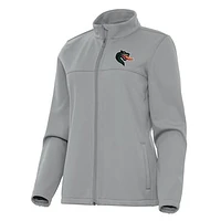 Women's Antigua Gray UAB Blazers Links 2 Full-Zip Golf Jacket