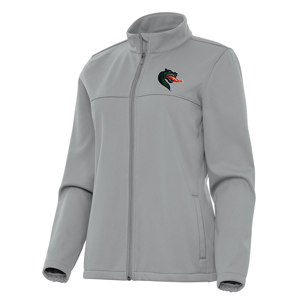 Women's Antigua Gray UAB Blazers Links 2 Full-Zip Golf Jacket