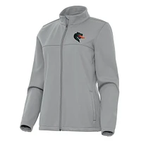 Women's Antigua Gray UAB Blazers Links 2 Full-Zip Golf Jacket