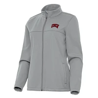 Women's Antigua Gray UNLV Rebels Links 2 Full-Zip Golf Jacket