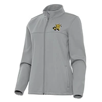 Women's Antigua Gray Wichita State Shockers Links 2 Full-Zip Golf Jacket