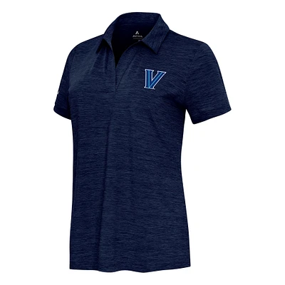 Women's  Antigua Heather Navy Villanova Wildcats Layout V-Neck Polo