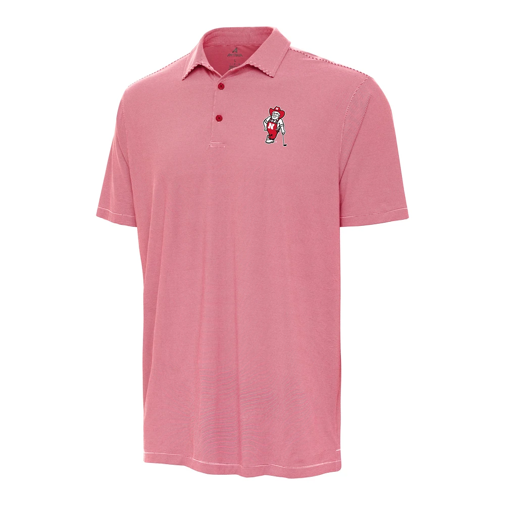 Men's Antigua Scarlet Nebraska Huskers Herbie Husker Golf Twine Polo