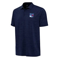Men's Antigua  Heather Navy New York Rangers Layout Polo