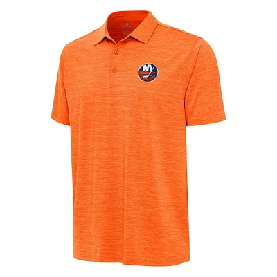 Men's Antigua  Heather Orange New York Islanders Layout Polo