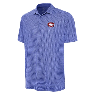 Men's Antigua Heather Blue Montreal Canadiens Scheme Polo