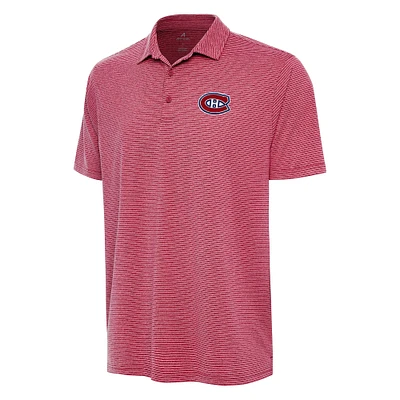 Men's Antigua Heather Red Montreal Canadiens Scheme Polo