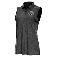 Women's Antigua Heather Los Angeles Kings Recap Sleeveless Polo