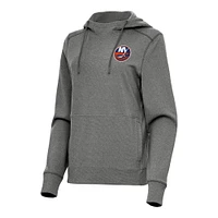 Women's Antigua Heather New York Islanders Justice Pullover Hoodie