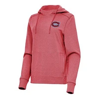 Women's Antigua Heather Montreal Canadiens Justice Pullover Hoodie
