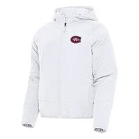 Women's Antigua White Montreal Canadiens Universe Full-Zip Puffer Jacket