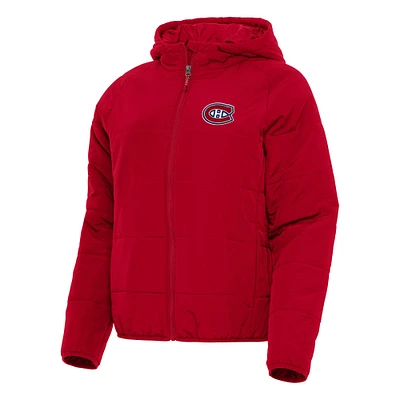 Women's Antigua Red Montreal Canadiens Universe Full-Zip Puffer Jacket