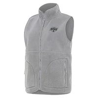 Women's Antigua  Gray Los Angeles Kings Nostalgic Full-Zip Vest