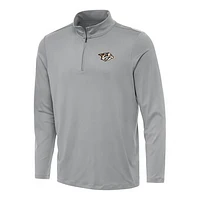 Men's Antigua Gray Nashville Predators Reprocess Quarter-Zip Top