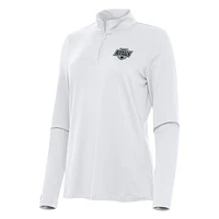 Women's Antigua White Los Angeles Kings Reprocess Quarter-Zip Top
