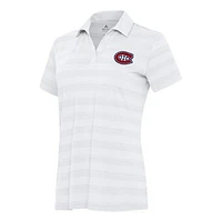 Women's Antigua White Montreal Canadiens Tunnel Polo