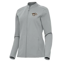 Women's Antigua  Gray Nashville Predators Regard Full-Zip Jacket