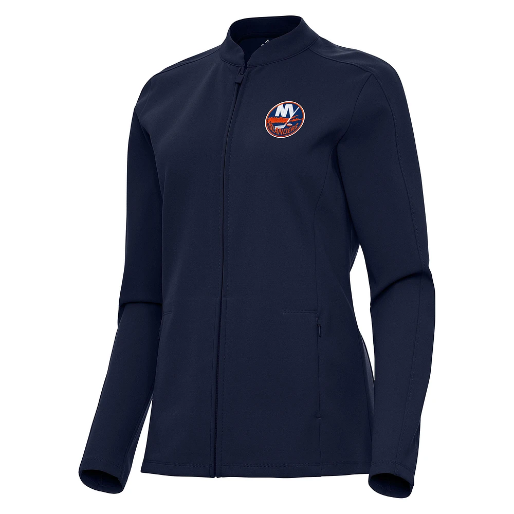 Women's Antigua Navy New York Islanders Regard Full-Zip Jacket