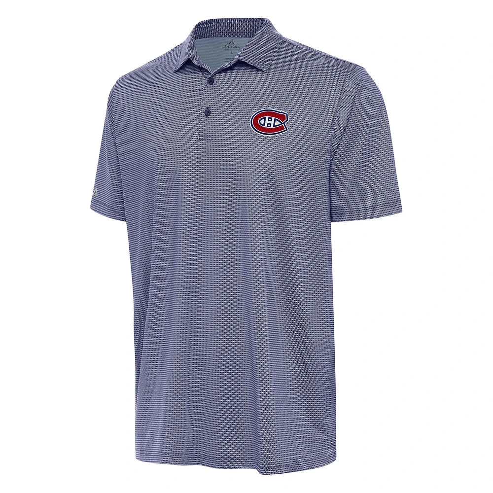 Men's Antigua Navy/White Montreal Canadiens Rings Polo