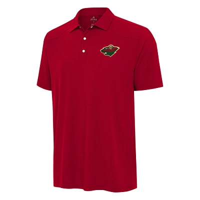 Men's Antigua  Red Minnesota Wild Western Polo