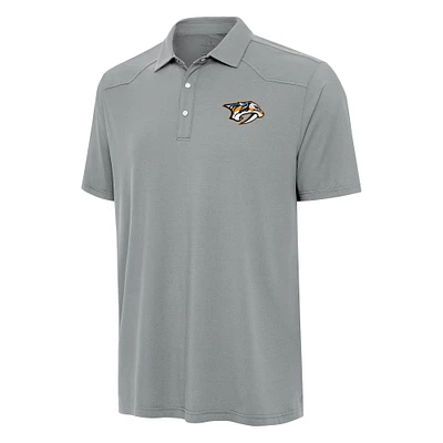 Men's Antigua  Gray Nashville Predators Western Polo