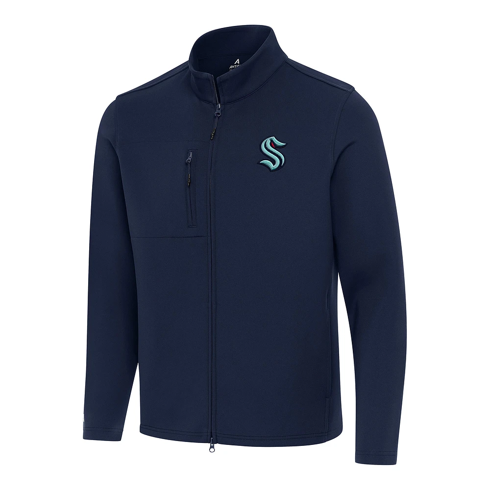 Men's Antigua Navy Seattle Kraken Objection Double-Peached Full-Zip Jacket
