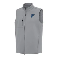 Men's Antigua Gray St. Louis Blues Demand Full-Zip Vest
