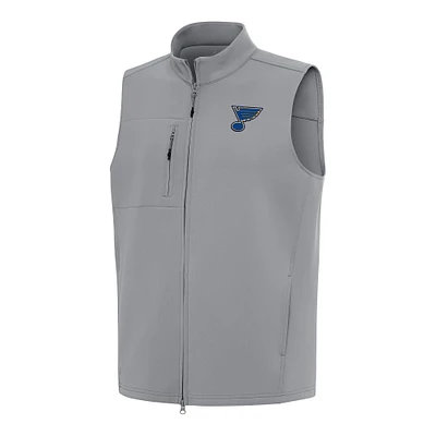 Men's Antigua Gray St. Louis Blues Demand Full-Zip Vest