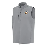 Men's Antigua Gray Pittsburgh Penguins Demand Full-Zip Vest